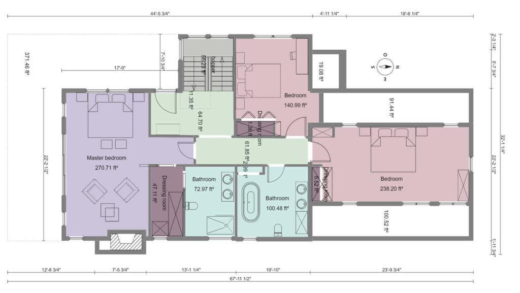 How is floor plan calculated